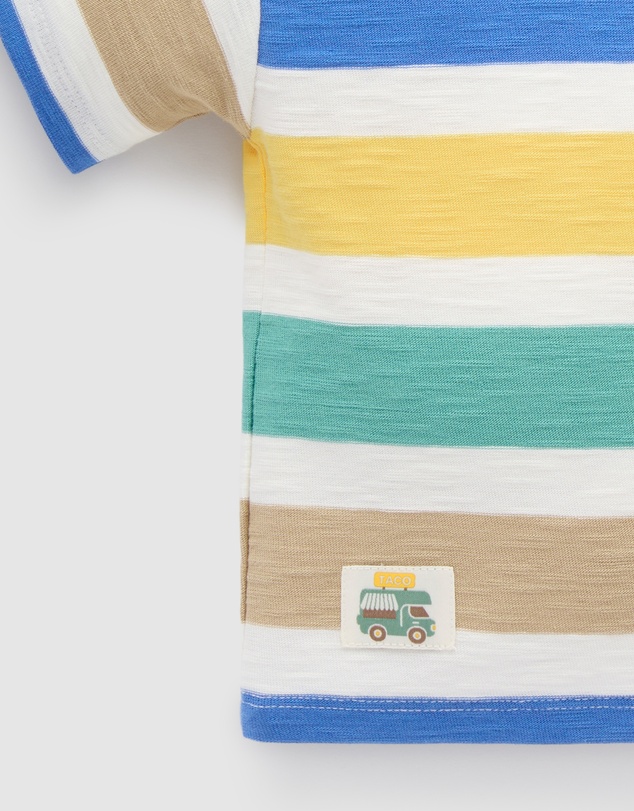 Purebaby - Striped Relaxed Tee -Kids-Babies