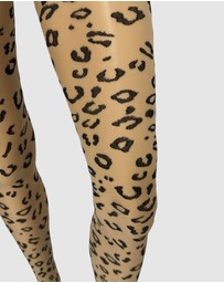 High Heel Jungle - Leopard Print Luxe Tights
