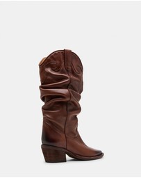 Steve Madden - Stage Cognac Leather Boots