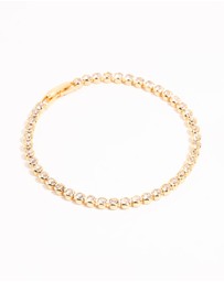 Lovisa - Gold Round Diamante Tennis Bracelet