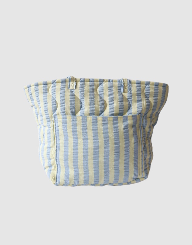 Mosey Me - Butter Blue Seersucker Quilted Bag