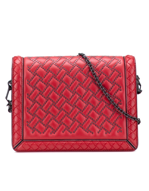 Bottega Veneta - Pre-Loved Nappa Intrecciato Microstud Montebello Crossbody