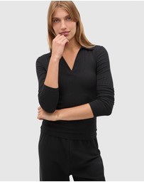 Seed Heritage - Core Rib Collared Top
