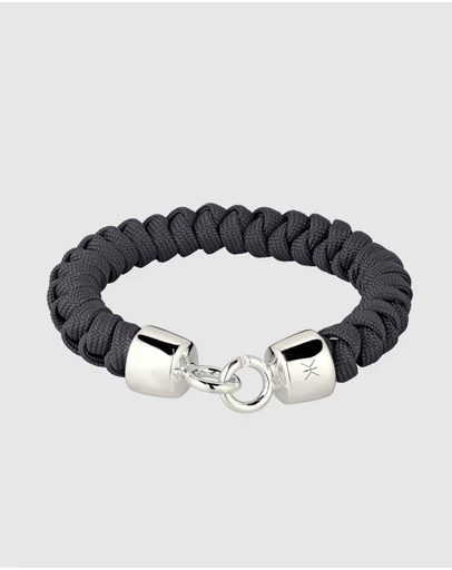 Kuzzoi - Kuzzoi Charcoal Braided Nylon Cord Bracelet
