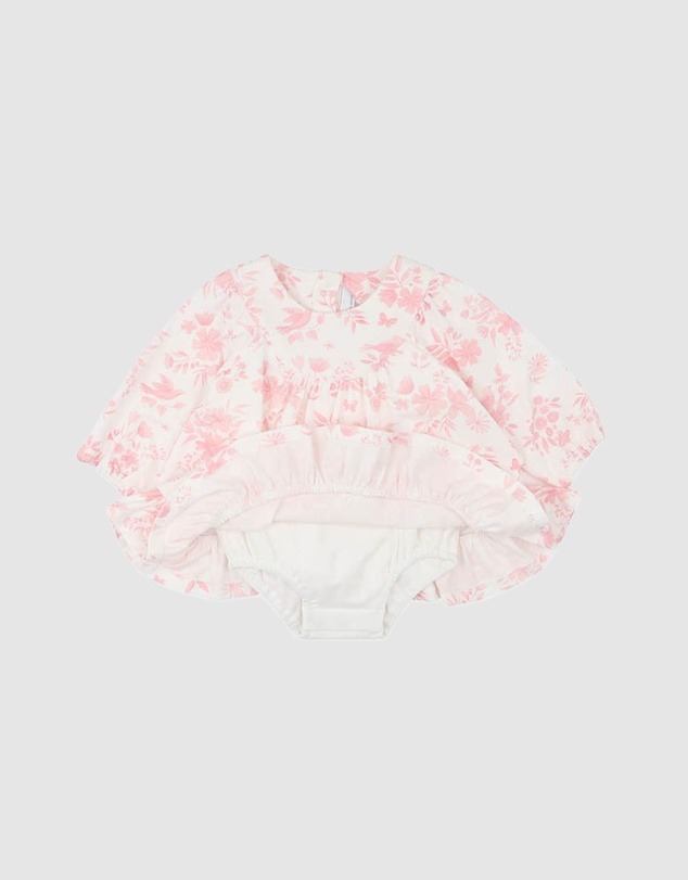 Bebe by Minihaha - Fern Birds Organic Overlay Dress - Babies