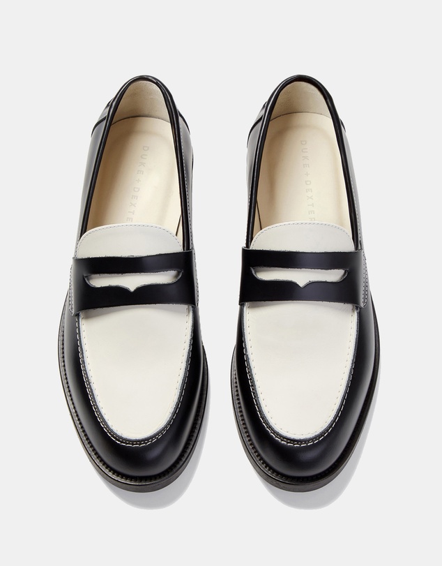 Duke + Dexter - Wilde Black + White Penny Loafer - Men's