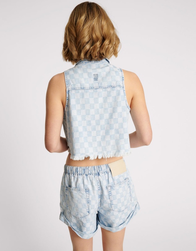 ONE TEASPOON - Checkmate Denim Braxton Top