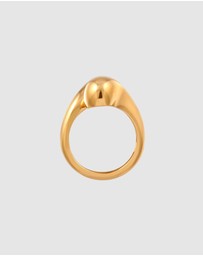 Elli Jewelry - Ring Gold-plated 925 Sterling Silver Ring - Resizable, Perfect for Party & New Year's Eve