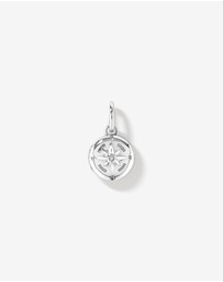 Michael Hill - Diamond Accent Round Compass Pendant in Sterling Silver