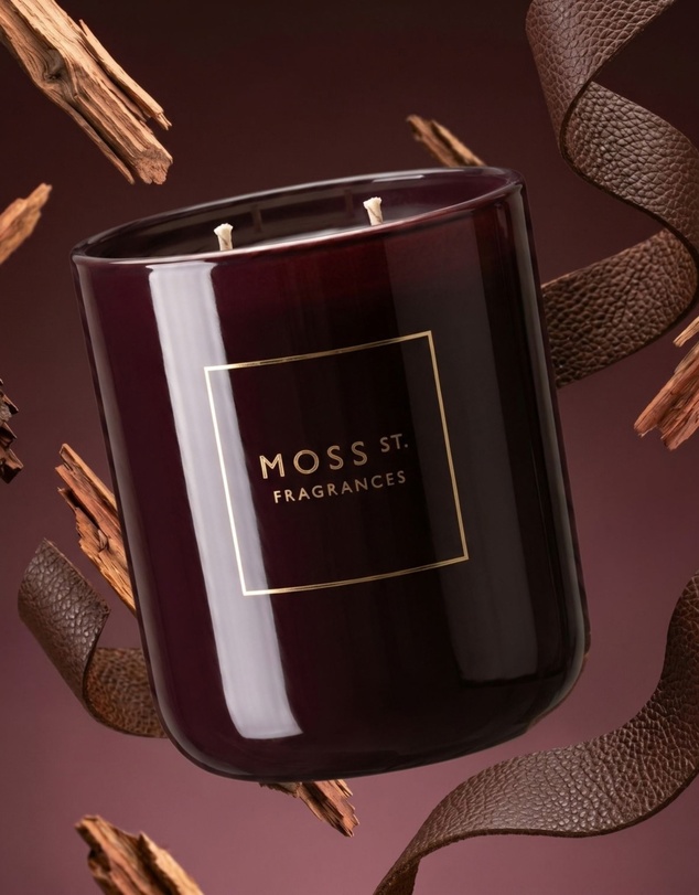 Moss St Fragrances - Vintage Leather & Cedarwood Soy Candle 300g