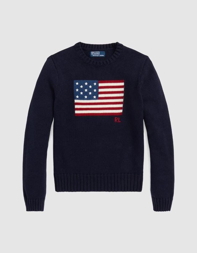 Polo Ralph Lauren - Flag Cotton Crewneck Sweater - ICONIC EXCLUSIVE