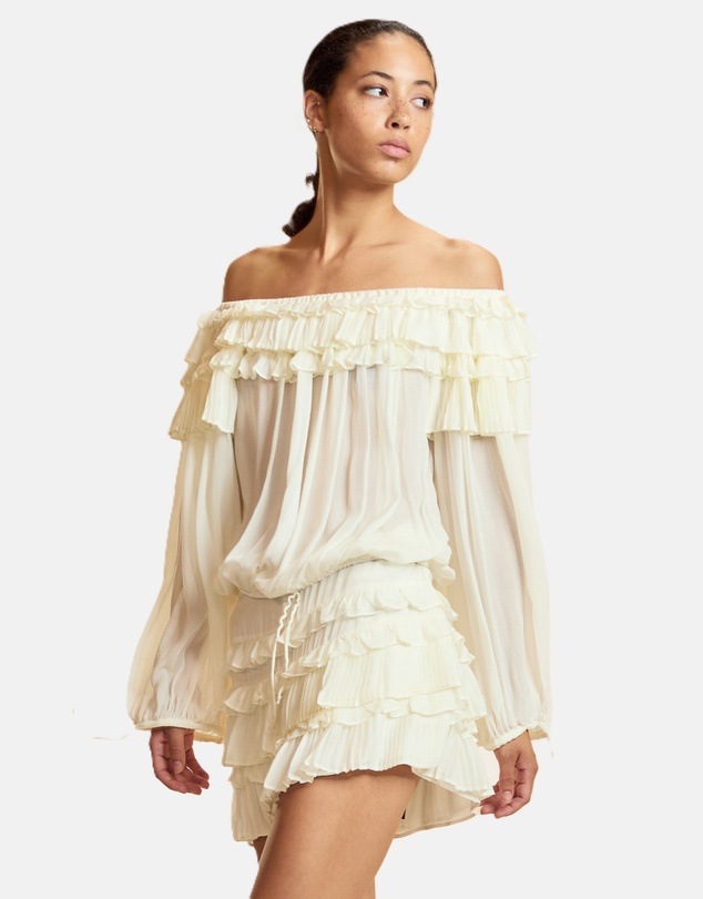 Cynthia Rowley - Off Shoulder Ruffle Blouse