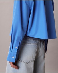 Calvin Klein Jeans - Cropped Cotton Poplin Shirt