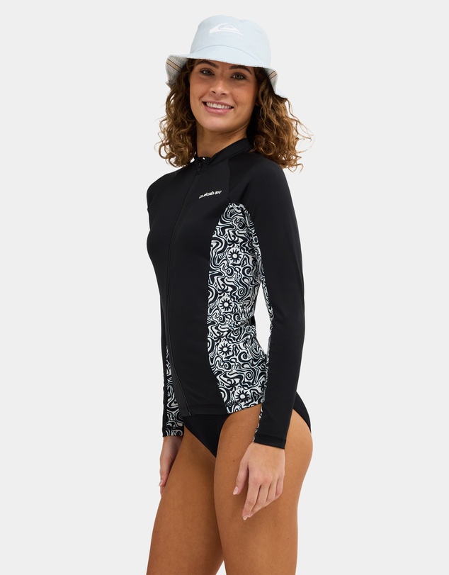 Quiksilver - Womens Coastal Full Zip Long Sleeve Rashguard