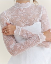 Six Stories - Lace Sleeve Cup Detail Mini Dress