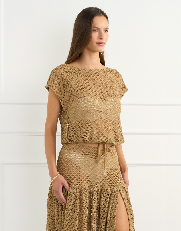 Aqua Blu Australia - Beige Vera T-Shirt