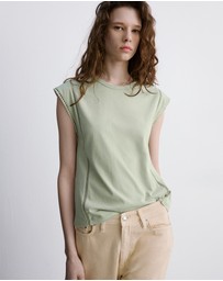 M.N.G - Embroidered Cutwork Cotton T-Shirt