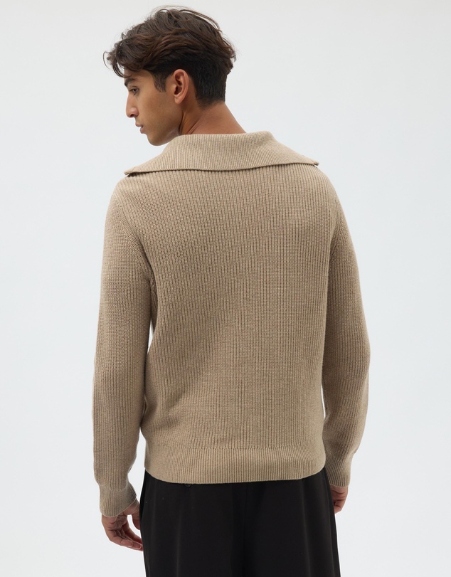 AERE - Wool Blend Quarter Zip
