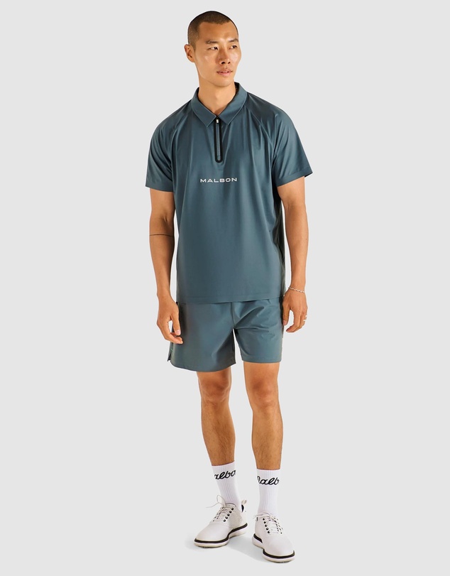 Malbon - Performance Zip Raglan Polo