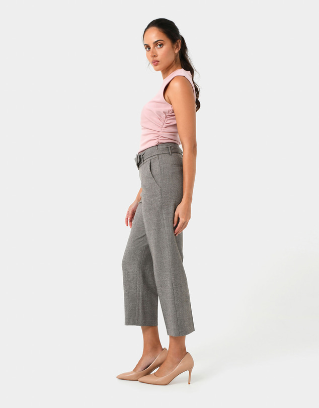 Forcast - Kai Checked Crop Pants