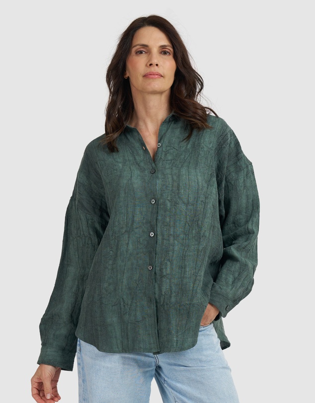 CAMIXA - Exalina Oversized Crinkle Linen Shirt