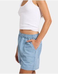 Roxy - Womens Stay Wavy Mid Denim Shorts