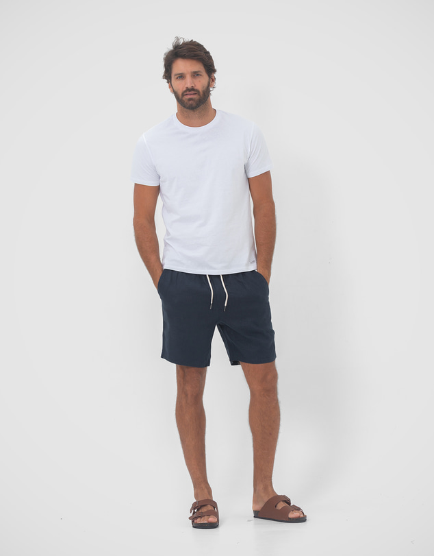 Coast Clothing - Linen Shorts - Navy
