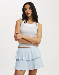 Cotton On - Luis Double Pleated Mini Skirt