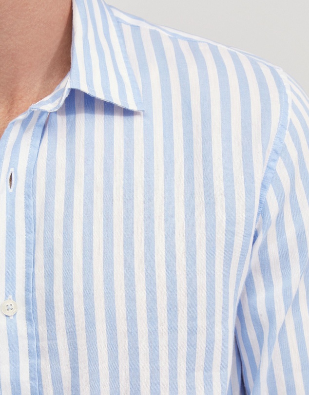 Oxford - Fergus Linen Striped Shirt