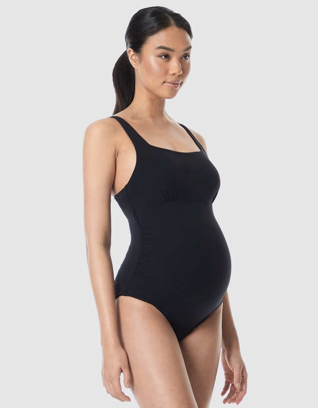 Soon Maternity - Square Neck One Piece Swimsuit