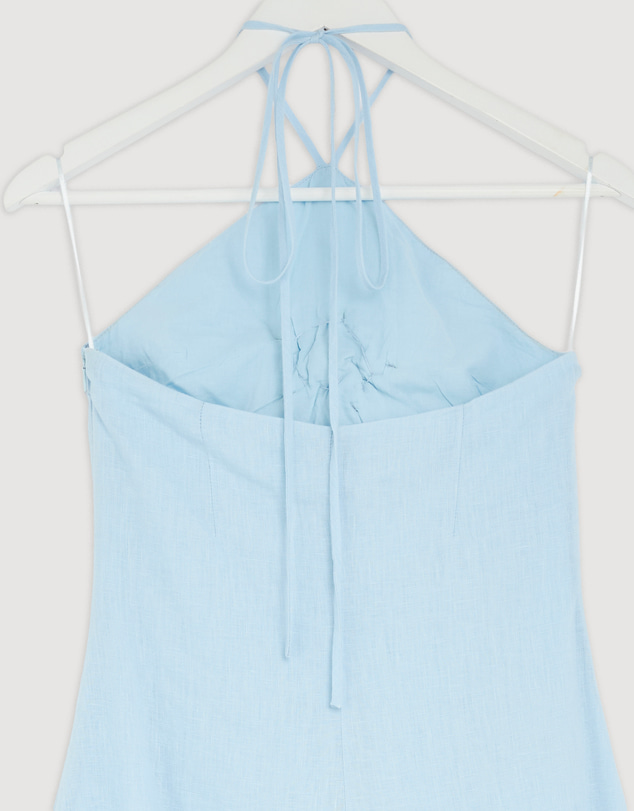 Revibe - Repaired AERE Tiera Halter Maxi Dress - AU 12