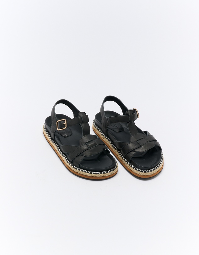 Walnut Melbourne - Indigo Leather Sandal