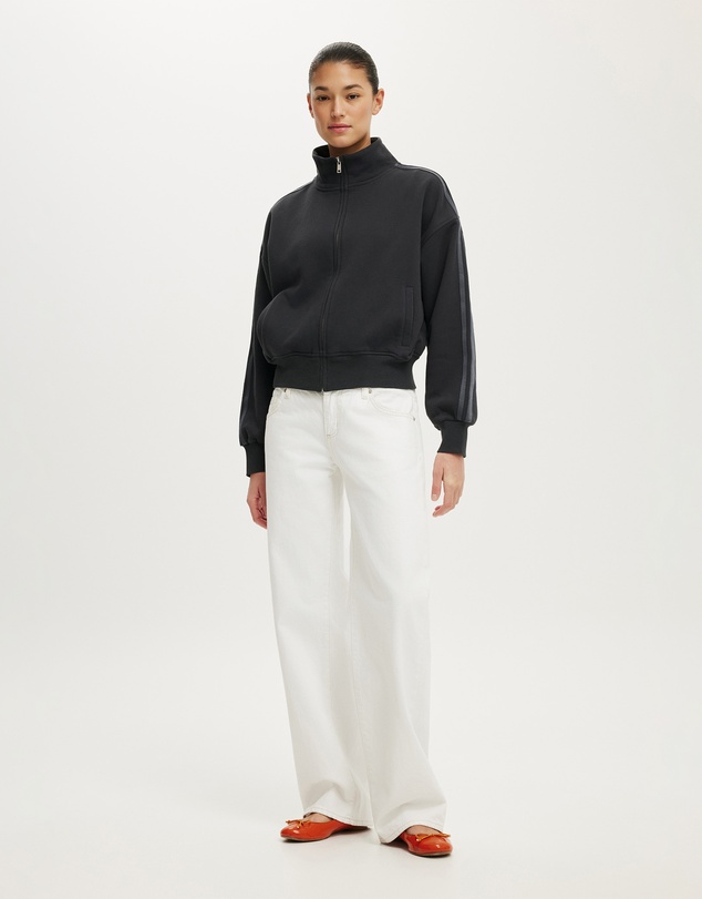 Cotton On - Funnel Neck Fleece Zip Through