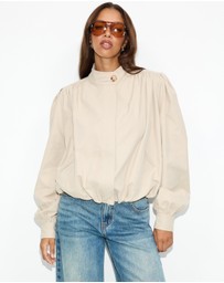 Dazie - Daniella Pleated Bubble Hem Jacket