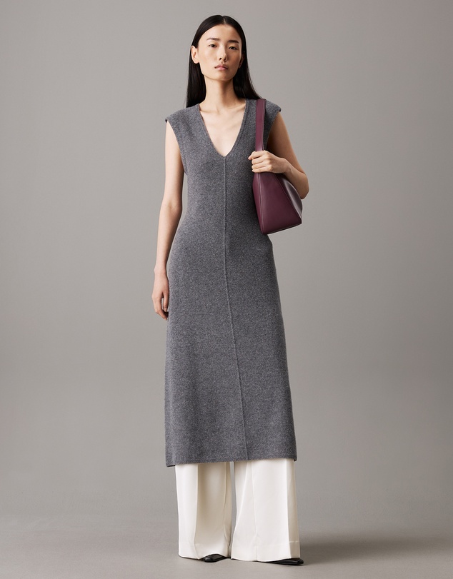 Calvin Klein - Soft Wool Midi Dress