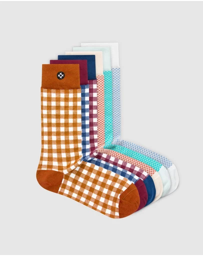Sockdaily - Island 6 Pack Crew Socks