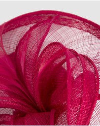 Max Alexander - Red Sinamay Racing Fascinator