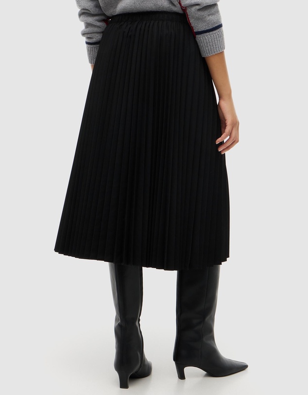 Tommy Hilfiger - Pleated Twill Midi Skirt