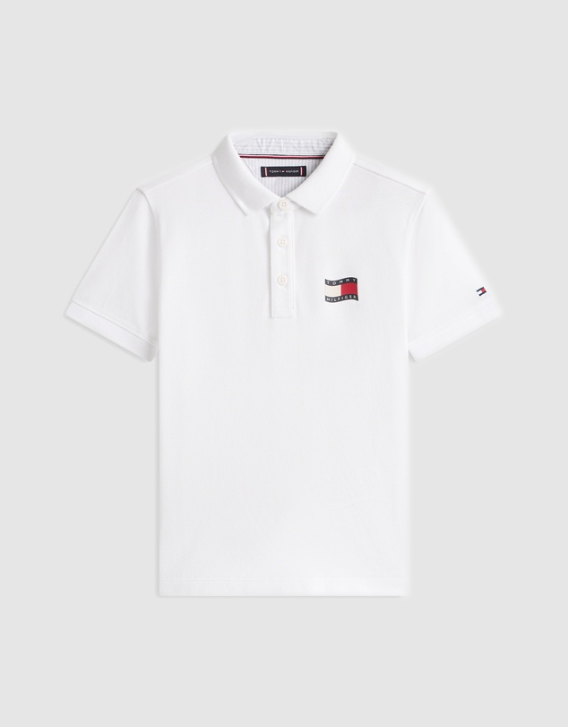 Tommy Hilfiger - Boys Regular Fit Wavy Flag Polo Shirt - Kids
