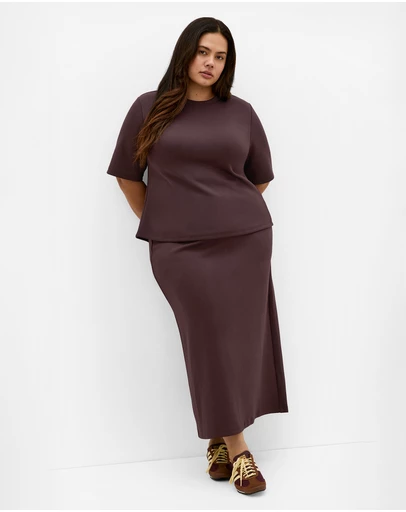 City Chic - Mae Short Sleeve Sweat Top