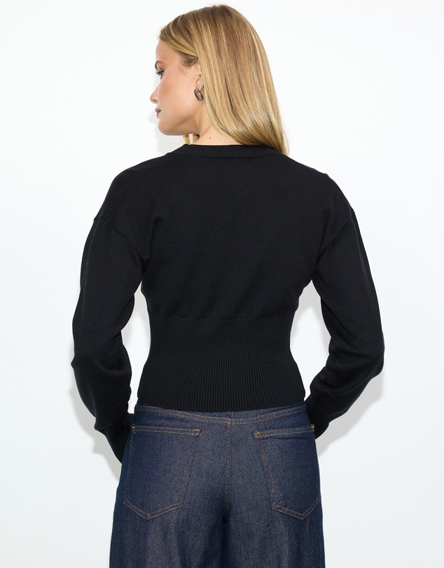 Dazie - Mira Cinched Waist Button Up Cardigan
