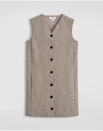 COS - Merino Wool Buttoned Shift Mini Dress