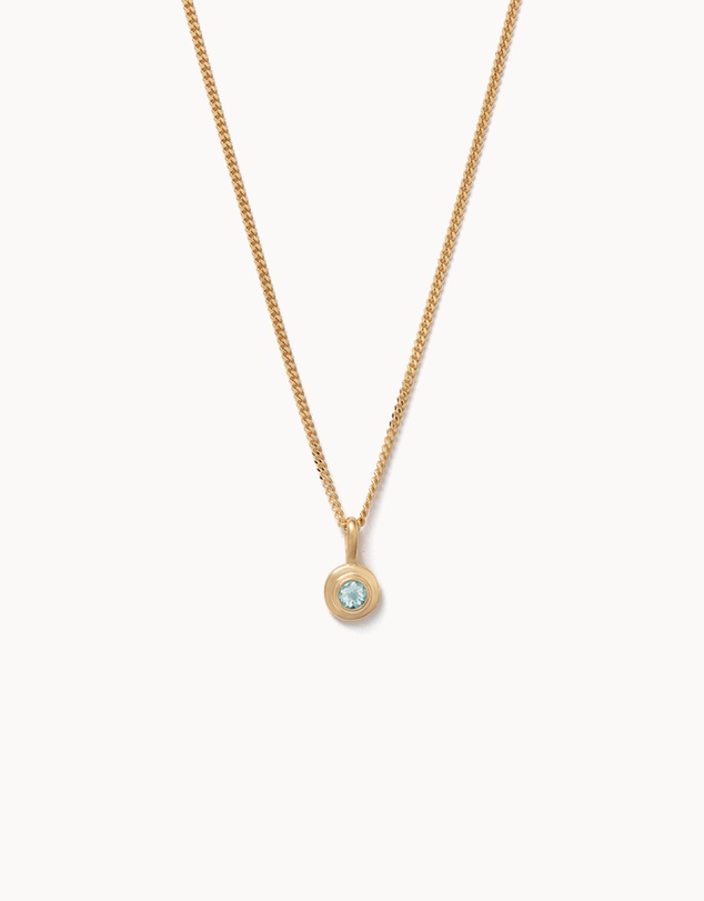 Kirstin Ash - Birthstone Necklace March Aquamarine