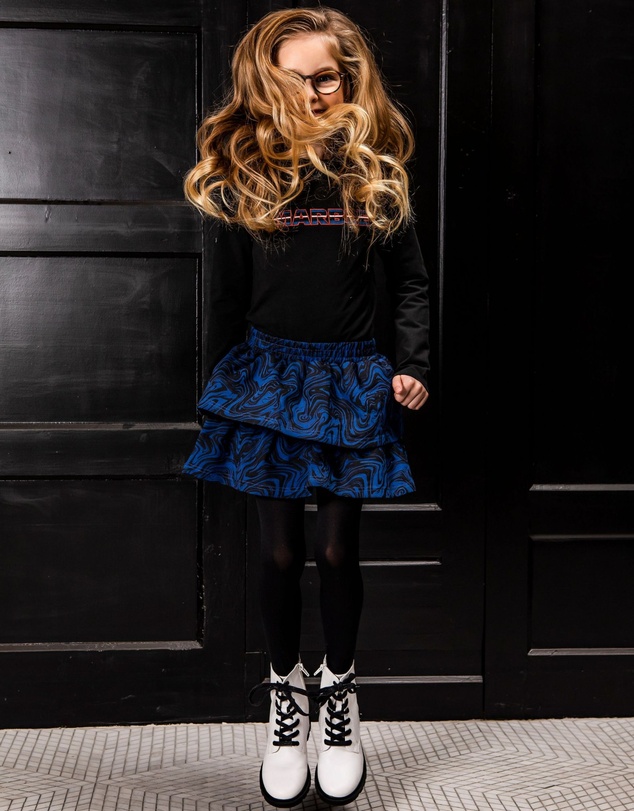 B.Nosy - Marble Print Frill Skirt - Kids-Teens