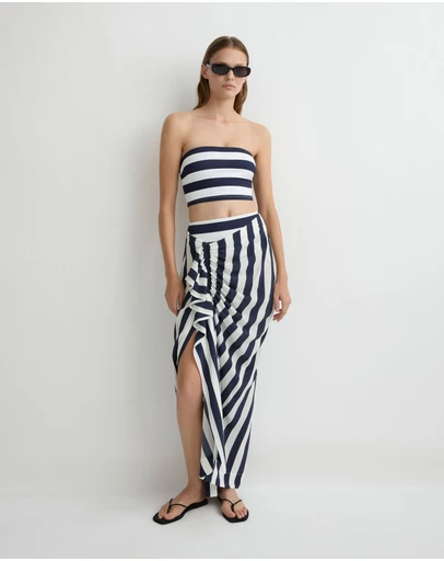 BONDI BORN - Orta Silk Draped Skirt