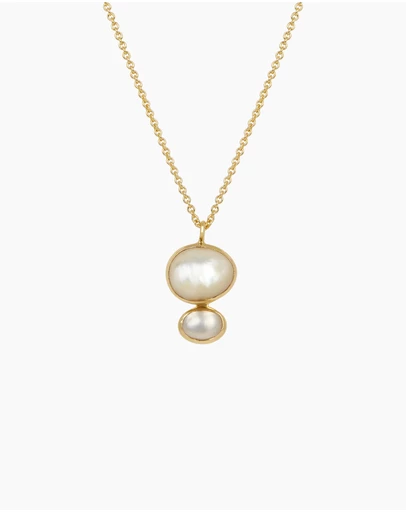 Bianc - Cubism Necklace Mother Of Pearl