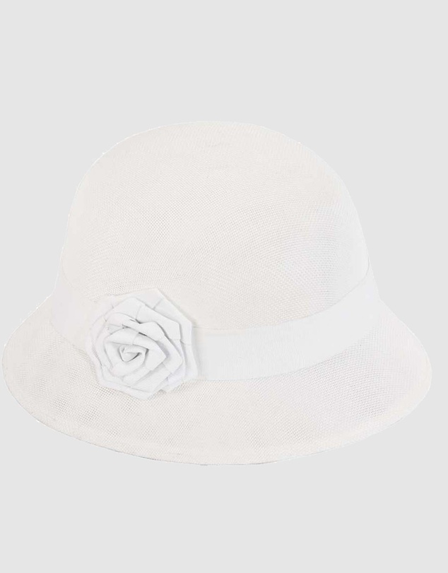 Max Alexander - Cloche White Rose Bucket Hat
