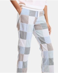 Cynthia Rowley - Seersucker Madras Cropped Trouser
