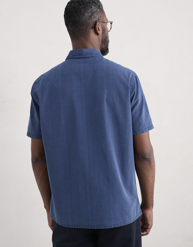 Seasalt - Seasalt Cornwall Blue Ayre Short Sleeve Shirt