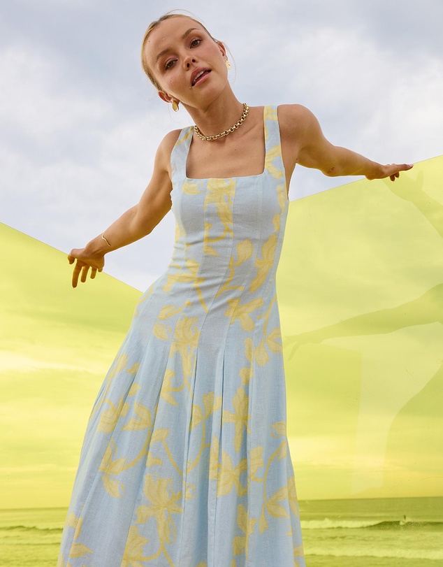 Pasduchas - Soleil Panelled Midi Dress